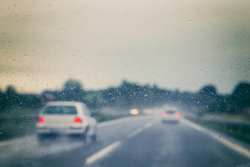 Autobahn - Regen