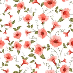 Foto auf Acrylglas Bindweed , floral background, seamless pattern © Kotkoa