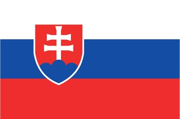 Naklejka premium Illustration of the flag of Slovakia