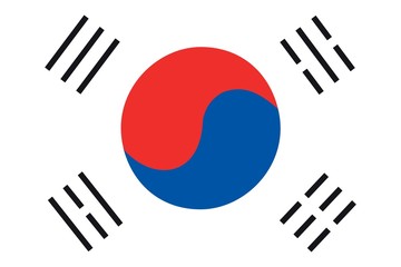 Illustration of the flag of South Korea