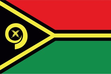 Illustration of the flag of Vanuatu - obrazy, fototapety, plakaty