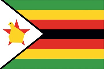 Illustration of the flag of Zimbabwe