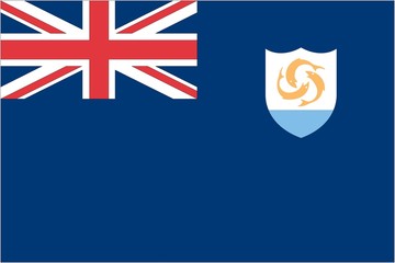 Illustration of the flag of Anguilla - obrazy, fototapety, plakaty