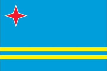 Illustration of the flag of Aruba