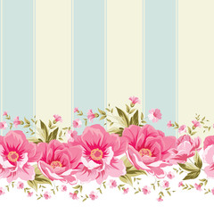 Ornate pink flower border with tile.