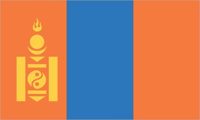 Illustration of the flag of Mongolia