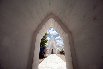Entrance gate to Hsinbyume Pagoda in Myanmar.