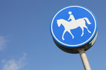 niederländisches Verkehrszeichen: Reitweg