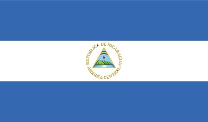 Fototapeta premium Illustration of the flag of Nicaragua