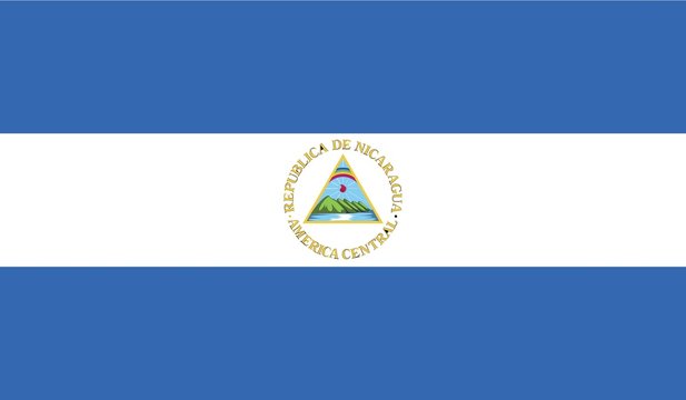 Naklejki Illustration of the flag of Nicaragua