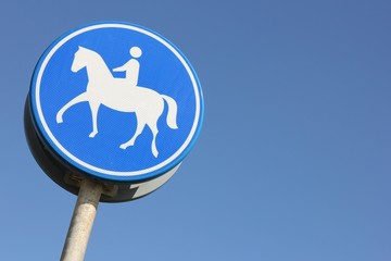 niederländisches Verkehrszeichen: Reitweg