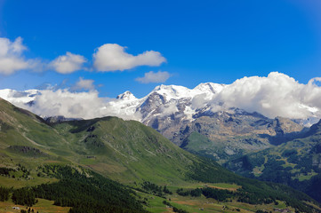 Val d'Ayas - Panorama della catena del Monte Rosa