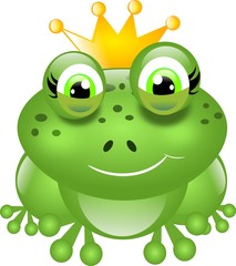 Fototapeta premium Frog with crown