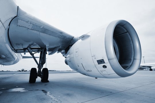 Engine of the airplane
