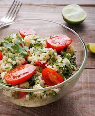 Tabbouleh with couscous and parsley