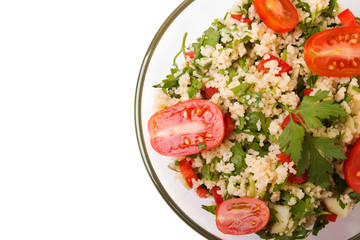Tabbouleh with couscous and parsley
