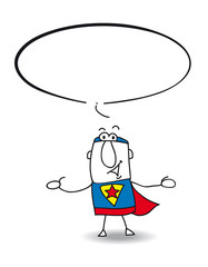 Superhero is speaking