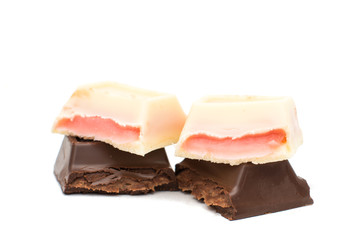 Black and white chocolate
