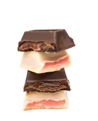 Black and white chocolate