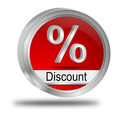 Discount Button mit Prozent Symbol
