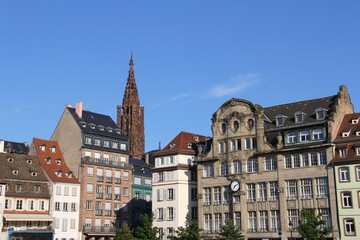 Fototapeta na wymiar Strasbourg Place Kleber ( Alsace, France)