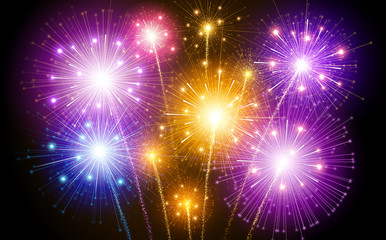 Fototapeta premium Colorful fireworks