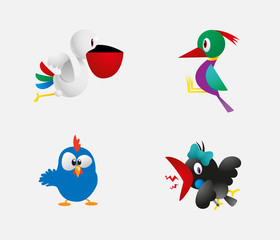 Cute birds vector