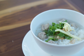 Pork boiled rice