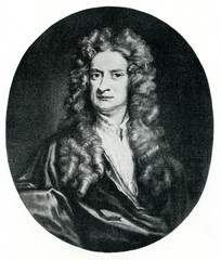 Isaac Newton, English physicist and mathematician - obrazy, fototapety, plakaty