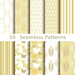 Set of ten seamless patterns - 68845144