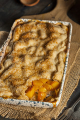 Homemade Flakey Peach Cobbler