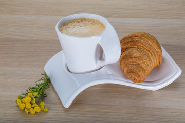 Coffee with croissant