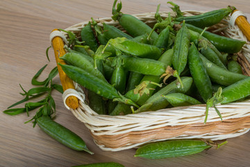 Green fresh peas