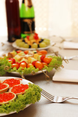 Restaurant table setting