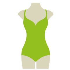 Bikini Sommer Vektor Icon Button