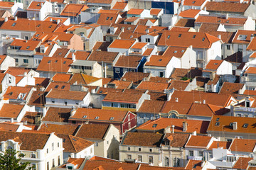 Rooftops in Nazare, Portugal