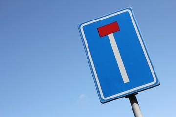 niederländisches Verkehrszeichen: Sackgasse