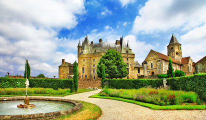 Fototapeta na wymiar Jumilhac-le-Grand - beautiful elegant castle in Dordogne, France