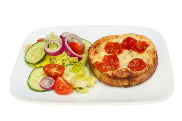 Quiche and salad