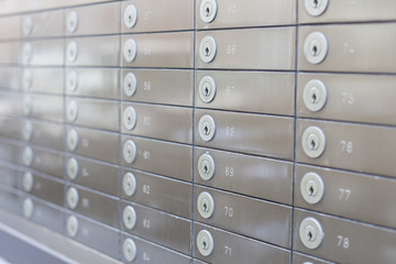 row of silver safes