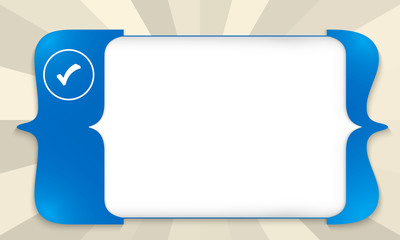 blue square brackets for entering any text with check box
