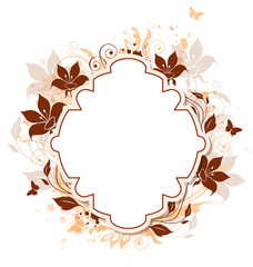 Decorative vector background with flowers