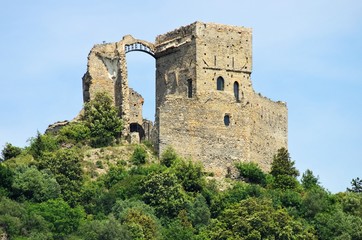 Obraz premium Zuccarello Burg - Zuccarello castle 01