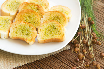 Homemade garlic  bread.