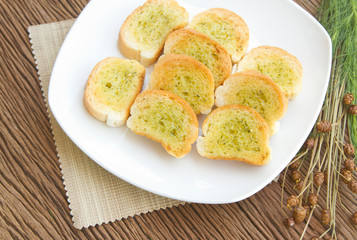 Homemade garlic  bread.