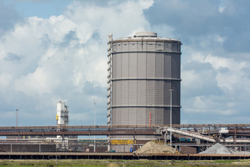 very large industrial  storage tank