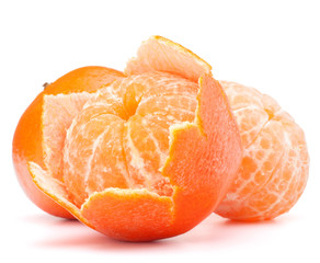 Peeled tangerine or mandarin fruit