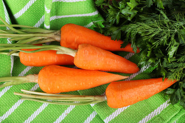 Carrots, dill and parsley
