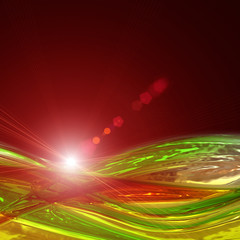 futuristic wave background design with lights