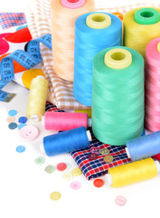 Sewing Accessories isolated on white